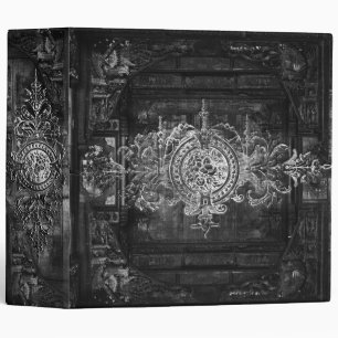 Silver and Black Gothic Victorian Ancient Tome Binder