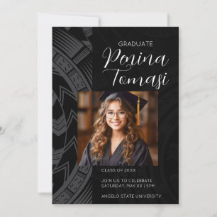 Silver and Black Invitation