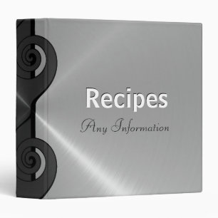 Silver and black stainless steel metallic binders