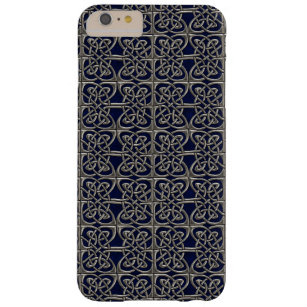 Silver And Blue Connected Ovals Celtic Pattern Barely There iPhone 6 Plus Case