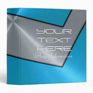 Silver and blue shiny stainless steel metal binder