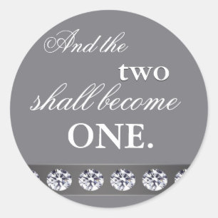 Silver and crystal - and the two shall become one classic round sticker