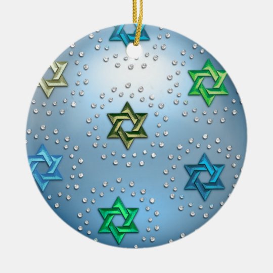 Silver and Crystal Star of David Hanukkah Ornament