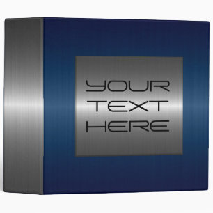 Silver and Dark Blue Stainless Steel Metal Binder