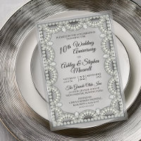 Silver and Diamond 10th Wedding Anniversary Party