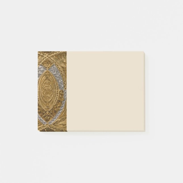 Silver And Gold Art Deco Pattern Post-it Notes (Front)