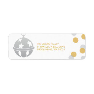 Silver and Gold Celebrate Holiday Address Labels