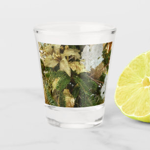 Silver and Gold Christmas Tree II Holiday Shot Glass