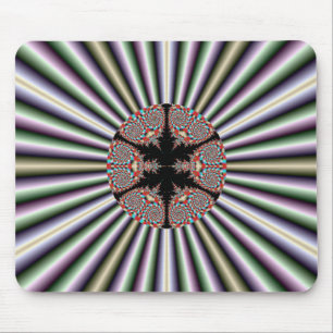 Silver and Gold Fractal Mousepad