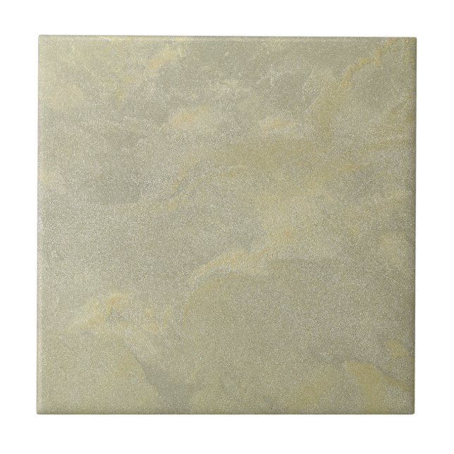 Silver And Gold Metallic Plaster Tile (Front)