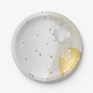 Silver and Gold Paper Plate