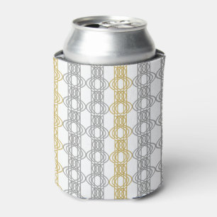 Silver and Gold Pattern Can Cooler