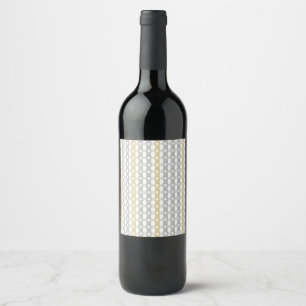 Silver and Gold Pattern Wine Label