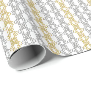 Silver and Gold Pattern Wrapping Paper
