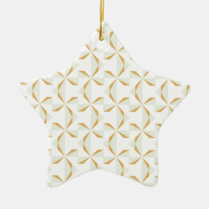 Silver and Gold Pinwheels Ceramic Ornament