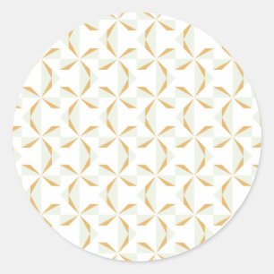 Silver and Gold Pinwheels Classic Round Sticker