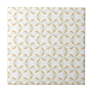 Silver and Gold Pinwheels Tile