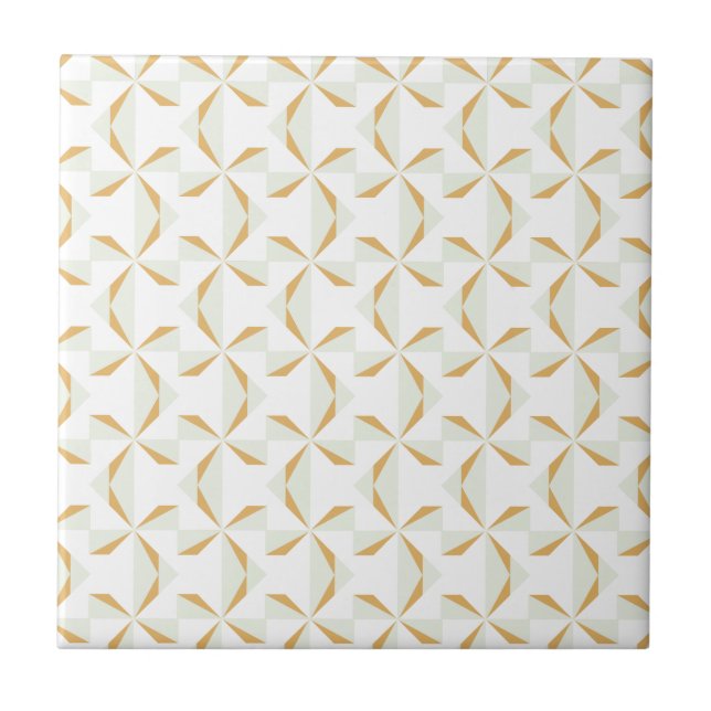 Silver and Gold Pinwheels Tile (Front)