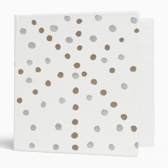 Silver and Gold Polka Dots Binder (Front/Inside)