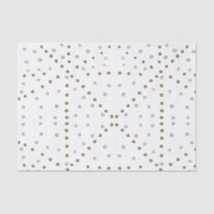 Silver and Gold Polka Dots  Tissue Paper