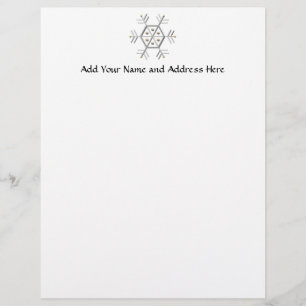Silver and Gold Snowflake #2 Letterhead