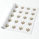 Silver and Gold Star of David Wrapping Paper<br><div class="desc">This wrapping paper features a "3-D" stacked silver and gold Star of David design. Feel free to change the background colour and/or add your own picture and words by using Zazzle's great customization tools!</div>