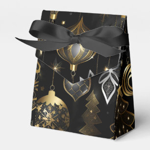 Silver And Gold Traditional Ornaments Tent Favor Box