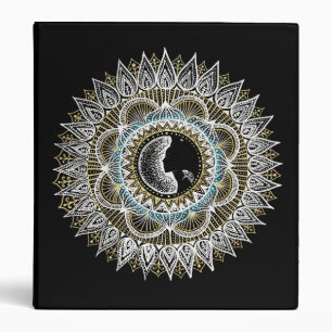 Silver and Gold Woman Mandala Binder