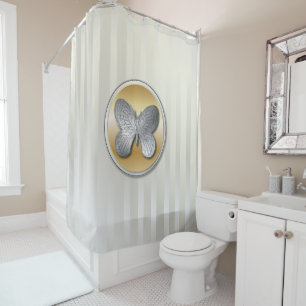 Silver and golden effect butterfly bg3