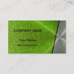 Silver and Green Luxury Metallic 2 Business Card