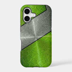 Silver and Green Stainless Steel Metallic 2