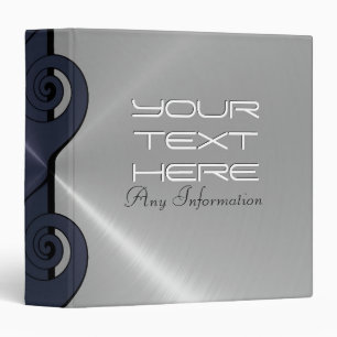 Silver and Grey stainless steel metal Binder