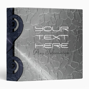 Silver and Grey stainless steel metallic Binder