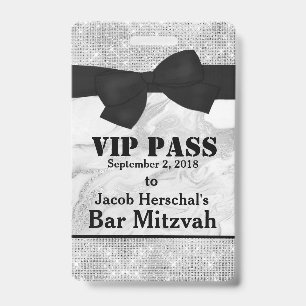 Silver and Marble VIP Party Badge