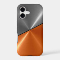 Silver and Orange Stainless Steel Metal 2