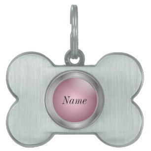 Silver and Pink   DIY Name Pet Name Tag