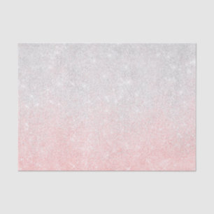 Silver and Pink Glitter Ombre Luxury Design  Tissue Paper