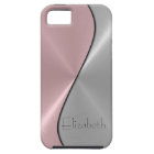 Silver and Pink Stainless Steel Metal