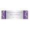 Silver and Purple Damask Wedding Favour Tag