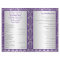 Silver and Purple Damask Wedding Program