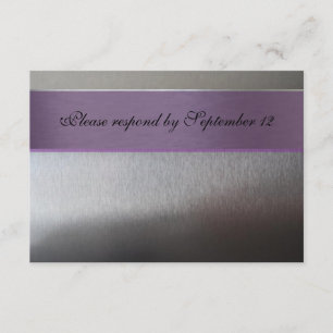 Silver and Purple rsvp with envelope
