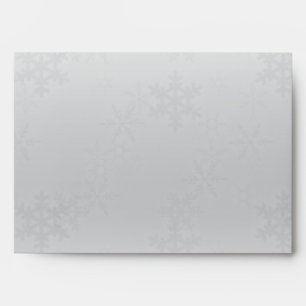 Silver and Red Snowflake Return Address Envelope