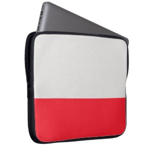 Silver and Scarlet Neoprene Laptop Sleeve