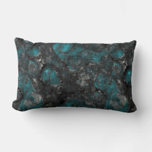 Silver and Turquoise Lumbar Pillow