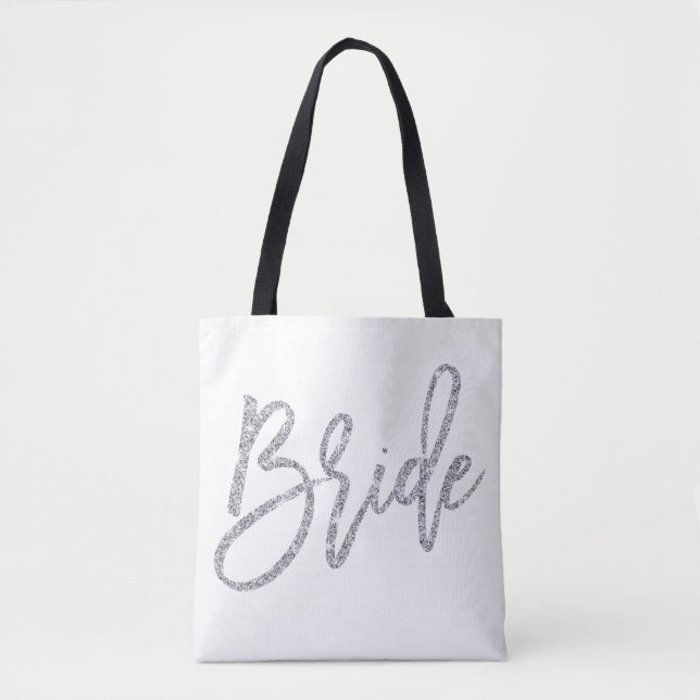 Silver And White Bride Wedding Bags (Front)