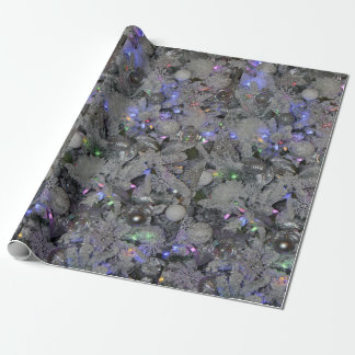 Silver and White Christmas Wrapping Paper