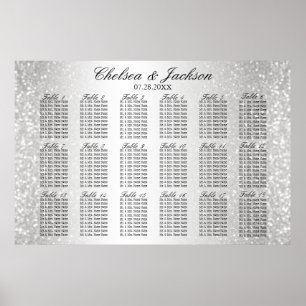 Silver and White Confetti - 18 Seating Chart