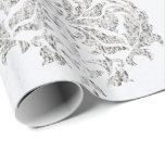 Silver And White Damask Wrapping Paper<br><div class="desc">silver and white gift wrap</div>