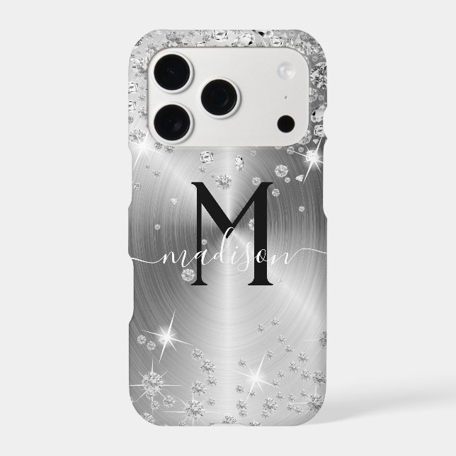 Silver and White Diamonds - Personalized (Back)