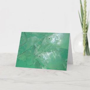 Silver Angel Fish note card, blank inside Card